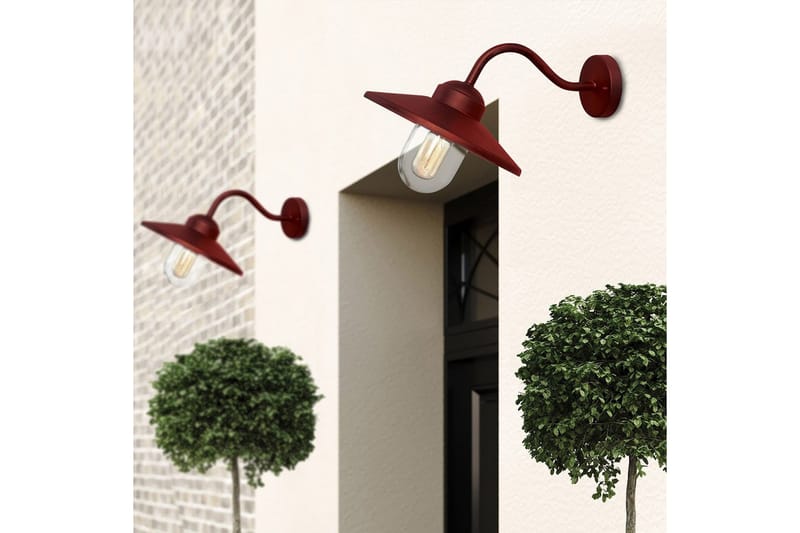 Utendørs vegglampe Elstead Lighting Klampenborg Oksidrød - Oksidrød - Hage - Utemiljø - Entré - Entrébelysning