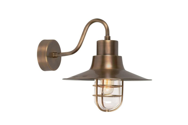 Utendørs vegglampe Elstead Lighting Sheldon Aldret Messing - Aldret Messing - Hage - Utemiljø - Entré - Entrébelysning