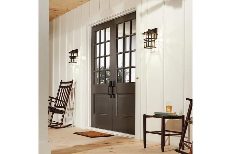 Utendørs vegglampe Kichler Beacon Square 165x302x190 mm - 165x302x190 mm - Hage - Utemiljø - Entré - Entrébelysning