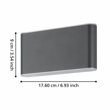 Utvendig vegglampe Grutti - Antrasitt - Hage - Utemiljø - Entré - Entrébelysning