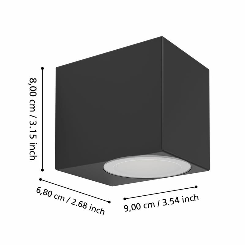 Vegglampe Jabaga - 7 cm - Hage - Utemiljø - Entré - Entrébelysning