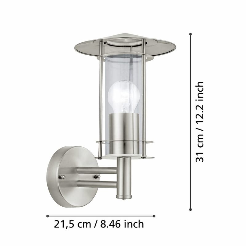 Vegglampe Lisio - 17,5 cm - Hage - Utemiljø - Entré - Entrébelysning