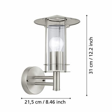 Vegglampe Lisio - 17,5 cm - Hage - Utemiljø - Entré - Entrébelysning