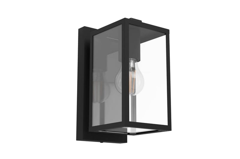 Vegglampe Utebelysning Eglo Budrone Svart/Klar - Svart - Hage - Utemiljø - Entré - Entrébelysning