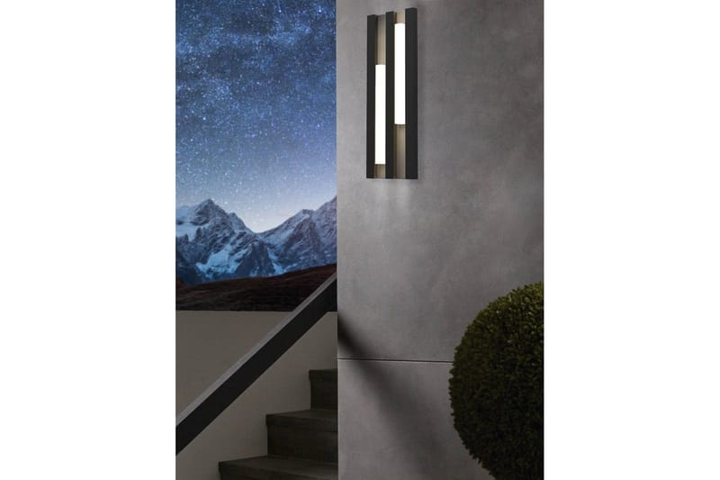 Vegglampe Utebelysning Eglo Fandina Svart/Hvit - Svart/Hvit - Hage - Utemiljø - Entré - Entrébelysning