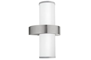 Vegglampe Utendørs Eglo Beverly - Sølv/Hvit - Hage - Utemiljø - Entré - Entrébelysning