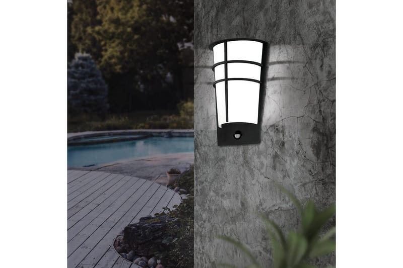 Vegglampe Utendørs Eglo Breganzo 1 - Antrasitt/Hvit - Hage - Utemiljø - Entré - Entrébelysning