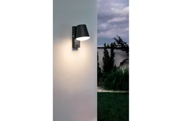 Vegglampe Utendørs Eglo Caldiero med Sensor - Antracit/Hvit - Hage - Utemiljø - Entré - Entrébelysning