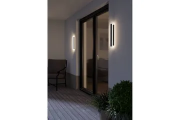 Vegglampe Utendørs Eglo Neviano 380 mm - Svart/Hvit - Hage - Utemiljø - Entré - Entrébelysning