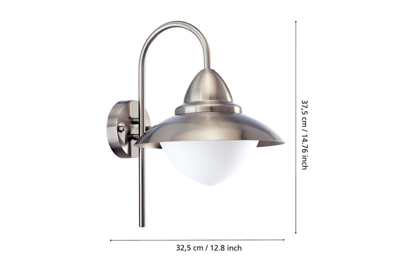 Vegglampe Utendørs Eglo Sidney - Hvit - Hage - Utemiljø - Entré - Entrébelysning