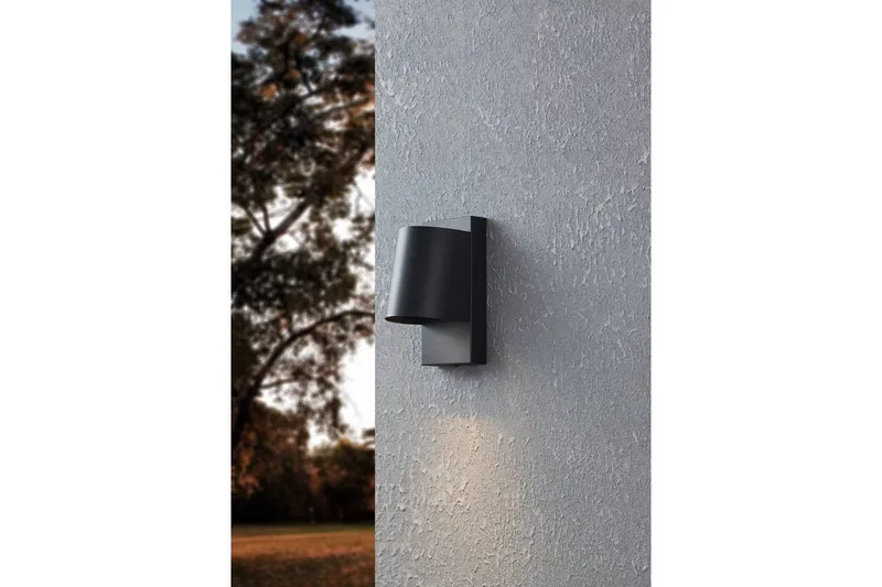 Vegglampe Utendørs Eglo Stagnone - Svart - Hage - Utemiljø - Entré - Entrébelysning