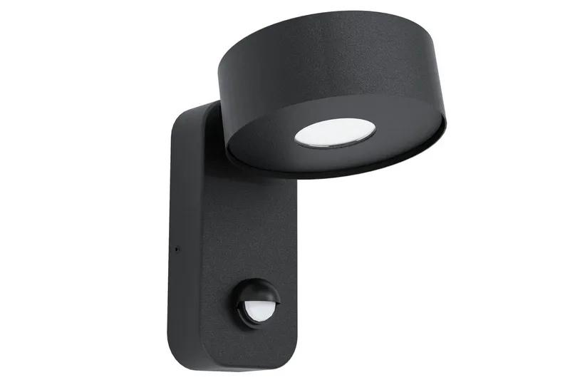 Vegglampe Utendørs Eglo Palosco med Sensor, Svart