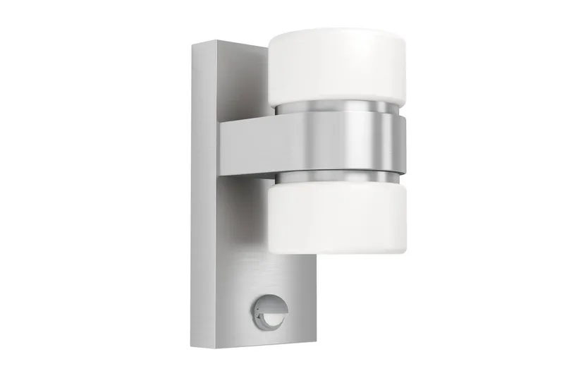 Vegglampe Utendørsbelysning Eglo Atollari Sølv/Hvit, Sølv/Hvit