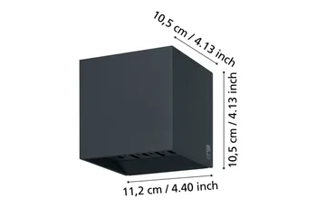 Vegglampe utendørsbelysning Eglo Calpino 2 - Antrasitt - Hage - Utemiljø - Entré - Entrébelysning