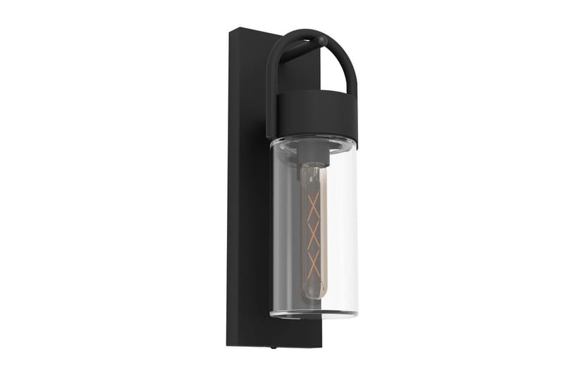 Vegglampe utendørsbelysning Eglo Carraro svart/klar - Svart - Hage - Utemiljø - Entré - Entrébelysning