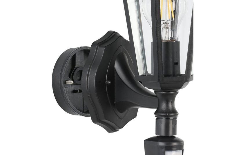 Vegglampe utendørsbelysning Eglo Laterna 4 med sensor - Svart - Hage - Utemiljø - Entré - Entrébelysning