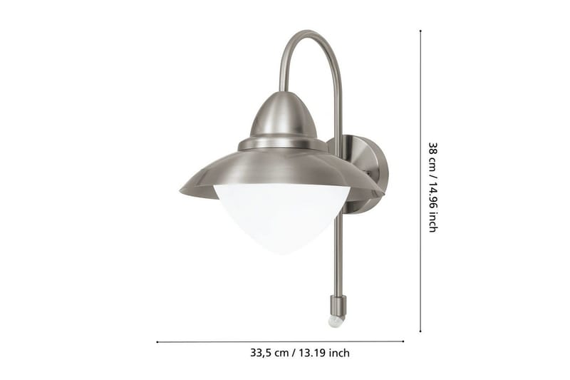 Vegglampe utendørsbelysning Eglo Sidney med sensor - Hvit - Hage - Utemiljø - Entré - Entrébelysning