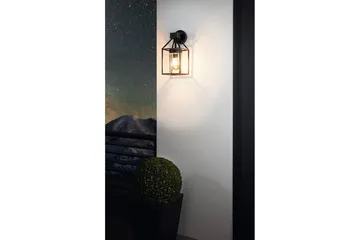 Vegglampe Utendørsbelysning Eglo Trecate - Svart - Hage - Utemiljø - Entré - Entrébelysning