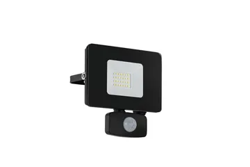 Veggstrålkaster Utendørs Eglo Faedo 3 med Sensor 20W, Svart - Svart - Hage - Utemiljø - Entré - Entrébelysning