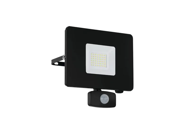 Veggstrålkaster Utendørs Eglo Faedo 3 med Sensor 30W, Svart, Svart