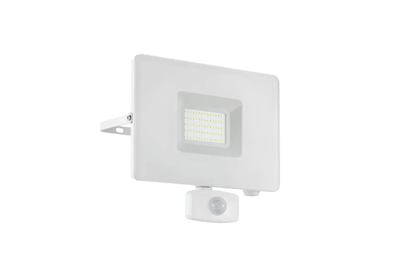 Veggstrålkaster Utendørs Eglo Faedo 3 med Sensor 50W, Hvit, Hvit