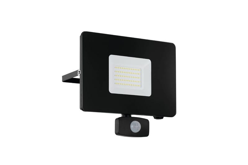 Veggstrålkaster Utendørsbelysning Eglo Faedo 3 med Sensor 50W, Svart, Svart