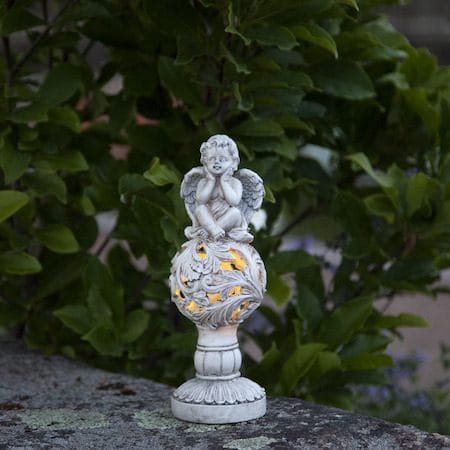 Angel solcelledekorasjon 27 cm - beige - Hage - Utemiljø - Hagedekorasjon - Hagefigurer & hagepynt