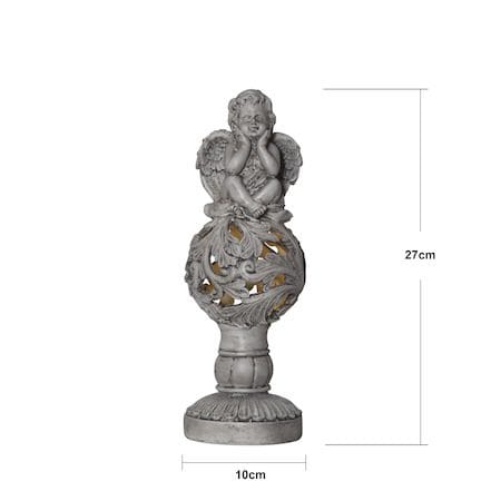Angel solcelledekorasjon 27 cm - beige - Hage - Utemiljø - Hagedekorasjon - Hagefigurer & hagepynt