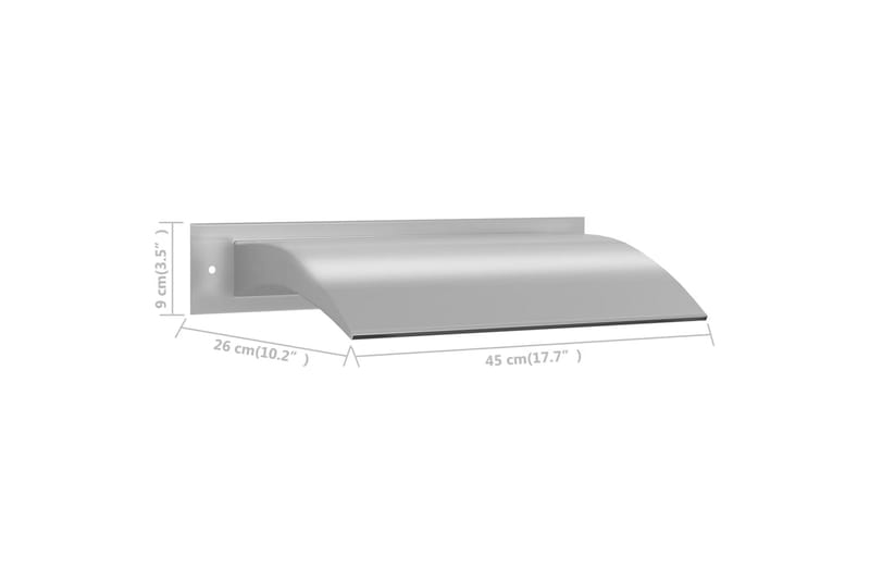 Bassengfontene sølv 45x9x26 cm rustfritt stål - Silver - Hage - Utemiljø - Hagedekorasjon - Dam & fontene