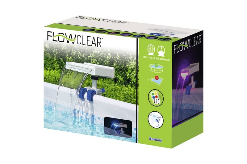 Bestway Flowclear Beroligende LED-foss - Hvit - Dam & fontene - Fossdam