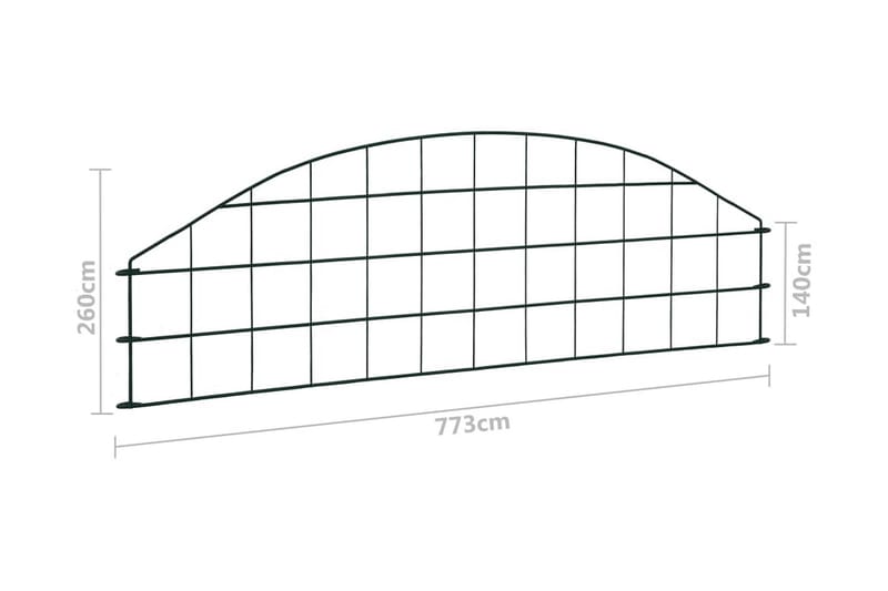 Buet gjerdesett til hagedam 77,3x26 cm grønn - Hage - Utemiljø - Hagedekorasjon - Dam & fontene - Damduk
