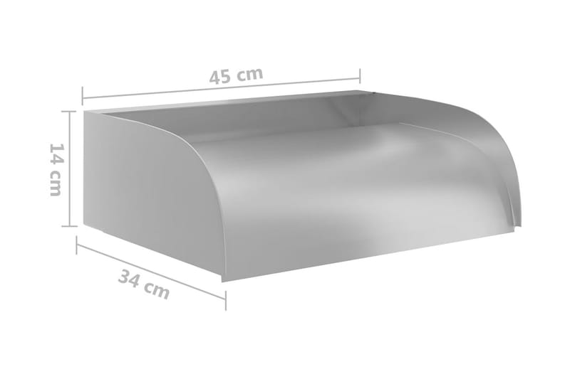 Foss 45x34x14 cm rustfritt stål 304 - Silver - Dam & fontene - Fossdam