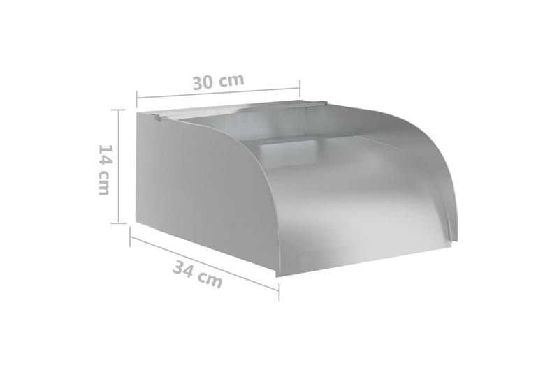 Foss med lysdioder 30x34x14 cm rustfritt stål 304 - Silver - Hage - Utemiljø - Hagedekorasjon - Dam & fontene