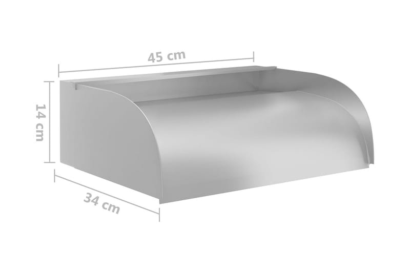 Foss med lysdioder 45x34x14 cm rustfritt stål 304 - Silver - Hage - Utemiljø - Hagedekorasjon - Dam & fontene