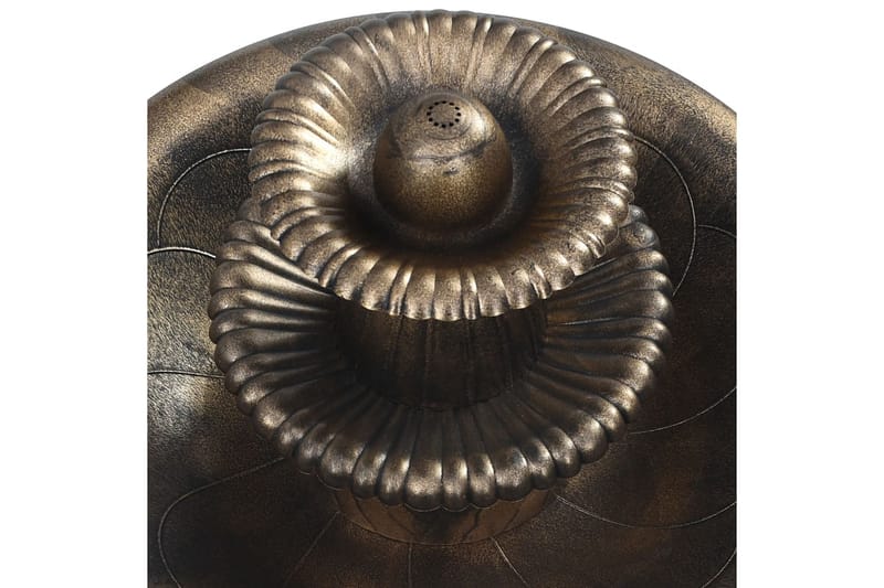 Fuglebad med fontene bronse 50x91 cm plast - Brun - Hage - Utemiljø - Hagedekorasjon - Dam & fontene