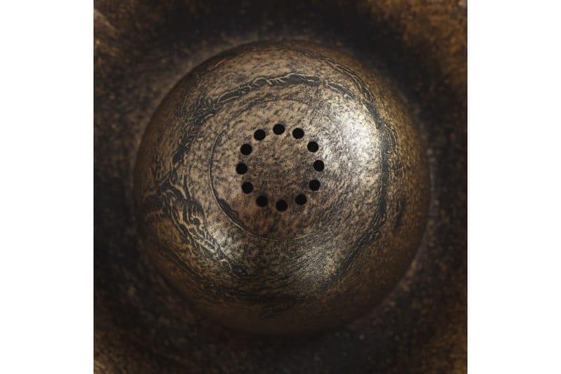 Fuglebad med fontene bronse 50x91 cm plast - Brun - Hage - Utemiljø - Hagedekorasjon - Dam & fontene