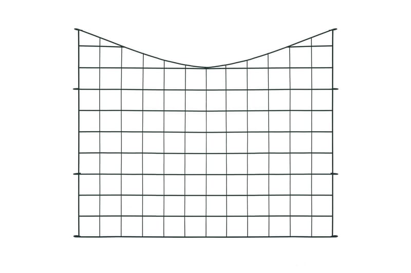 Gjerdesett til hagedam buet ned 77,5x64 cm grønn - Damduk - Dam & fontene