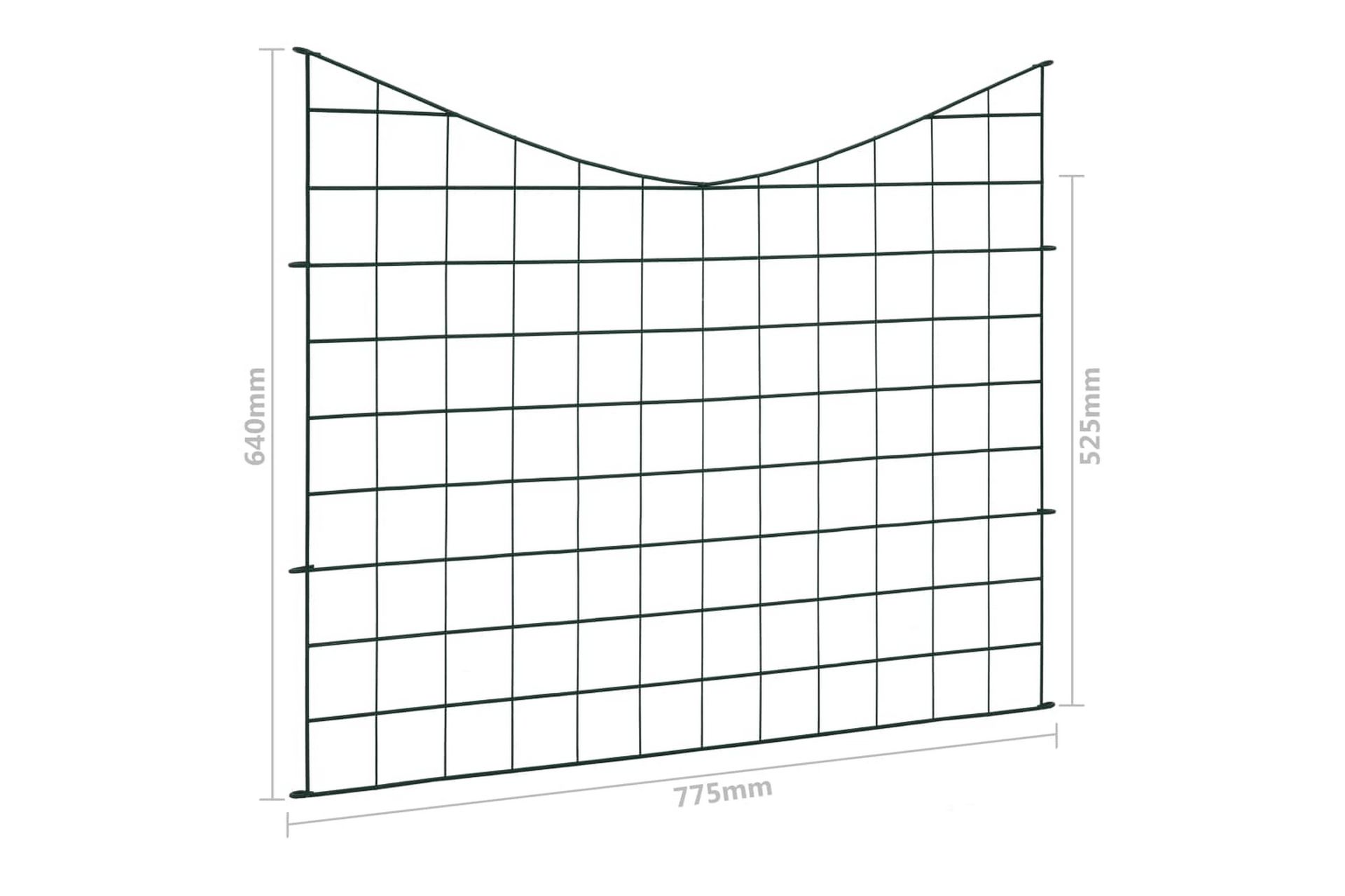 Gjerdesett til hagedam buet ned 77,5x64 cm grønn - Hage - Utemiljø - Hagedekorasjon - Dam & fontene - Damduk