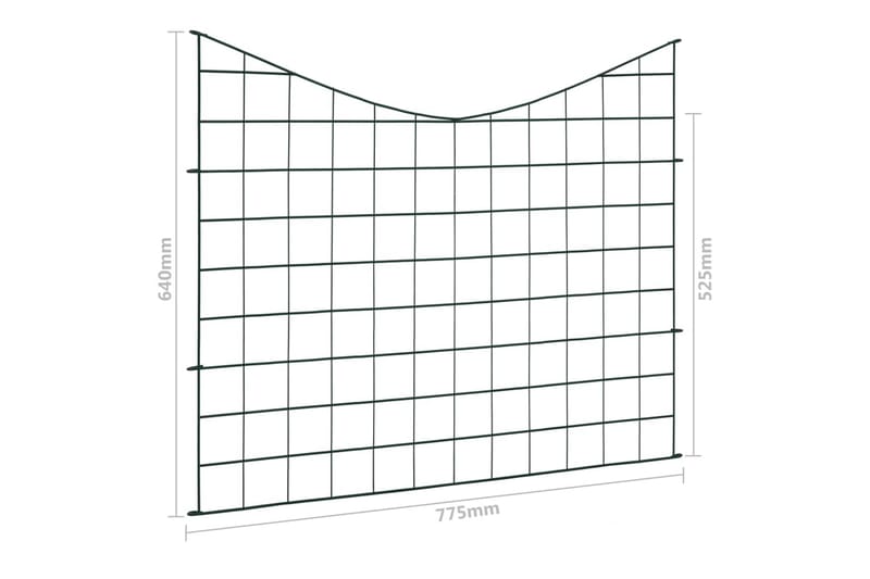 Gjerdesett til hagedam buet ned 77,5x64 cm grønn - Hage - Utemiljø - Hagedekorasjon - Dam & fontene - Damduk