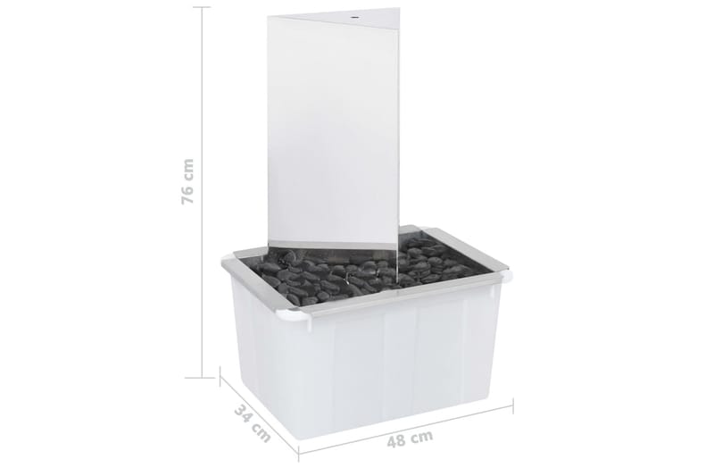 Hagefontene med pumpe rustfritt stål 76 cm trekantet - Hage - Utemiljø - Hagedekorasjon - Dam & fontene