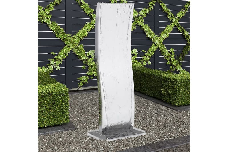 Hagefontene med pumpe rustfritt stål 130 cm buet - Hage - Utemiljø - Hagedekorasjon - Dam & fontene