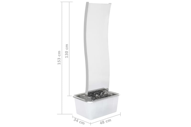 Hagefontene med pumpe rustfritt stål 130 cm buet - Hage - Utemiljø - Hagedekorasjon - Dam & fontene