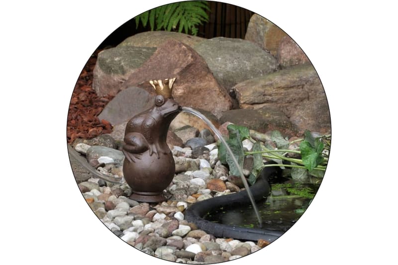 HI Fontenefigur froskekonge metall brun - Hage - Utemiljø - Hagedekorasjon - Dam & fontene