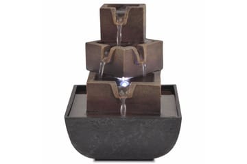 Innendørs fontene med LED-lys polyresin - Hage - Utemiljø - Hagedekorasjon - Dam & fontene