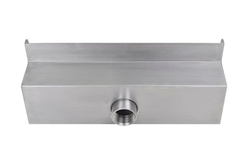 Rektangulr foss med lysdioder i rustfritt stål 30 cm - Hage - Utemiljø - Hagedekorasjon - Dam & fontene