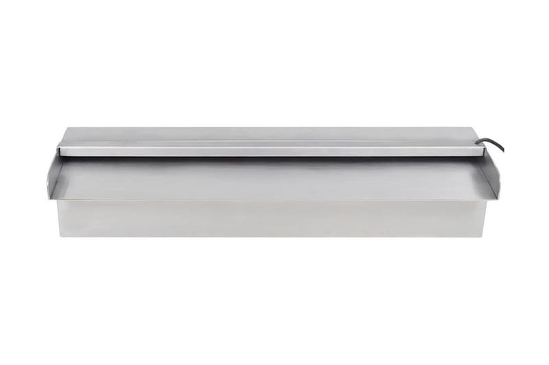 Rektangulr foss med lysdioder i rustfritt stål 45 cm - Hage - Utemiljø - Hagedekorasjon - Dam & fontene