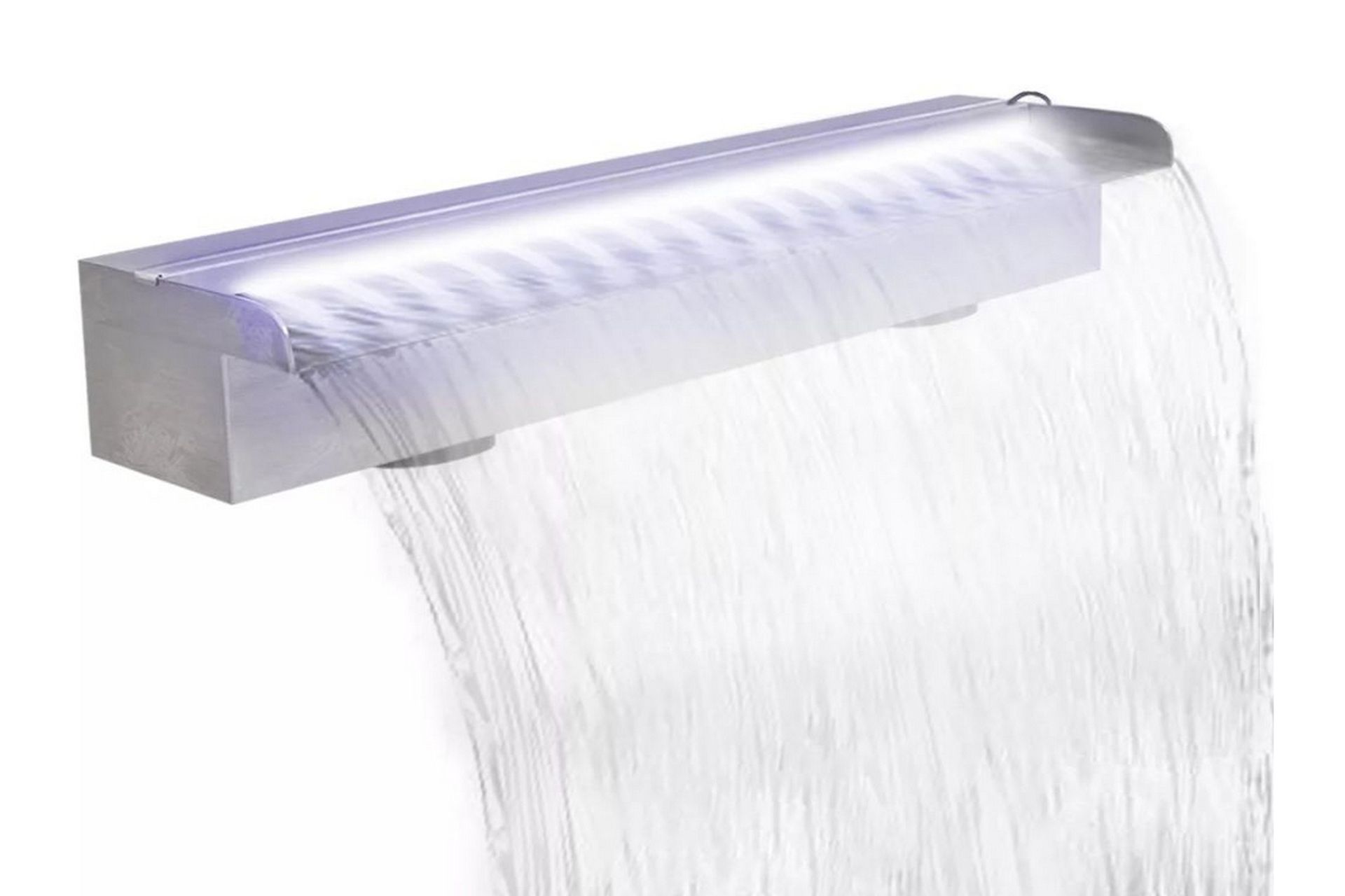 Rektangulr foss med lysdioder i rustfritt stål 60 cm - Hage - Utemiljø - Hagedekorasjon - Dam & fontene