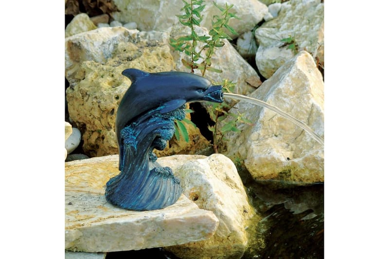 Ubbink Fontenefigur delfin 18 cm 1386020 - Hage - Utemiljø - Hagedekorasjon - Dam & fontene
