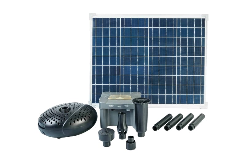 Ubbink SolarMax 2500 sett med solpanel, pumpe og batteri - Dam & fontene