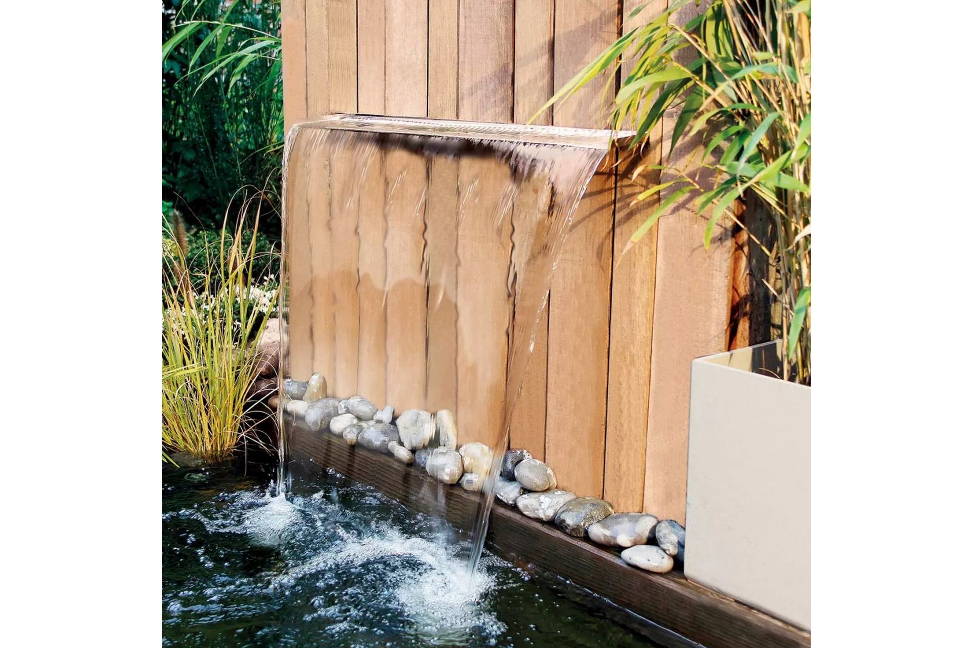Ubbink Vannfall med LED Niagara 90 cm rustfritt stål 1312126 - Hage - Utemiljø - Hagedekorasjon - Dam & fontene